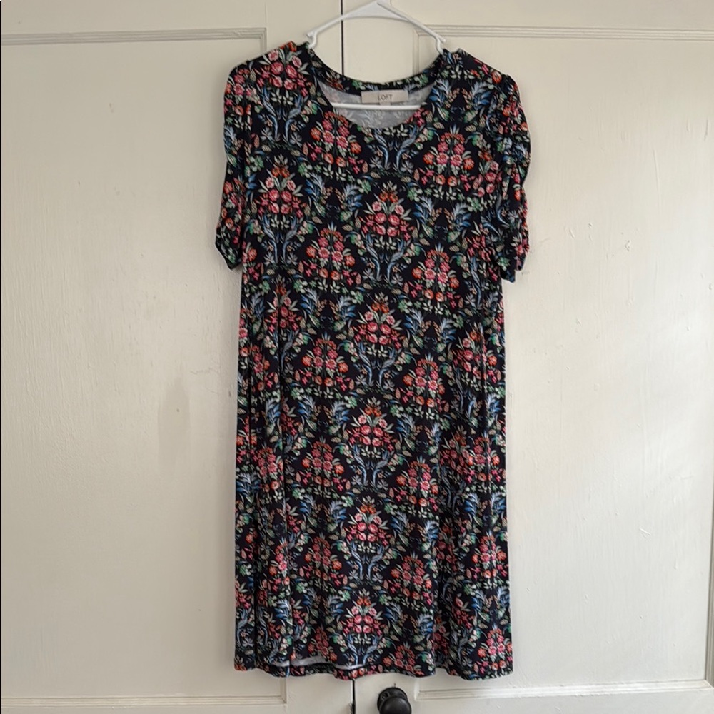 LOFT Floral T-Shirt Dress